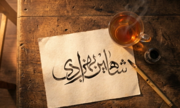 طراحی تایپوگرافی اسم >  خط ثلث