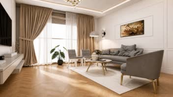 طراحی چیدمان نشیمن و طراحی tv wall