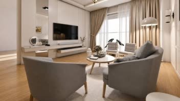طراحی چیدمان نشیمن و طراحی tv wall