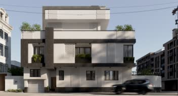 پروژه طراحی نمای ساختمان ویلایی