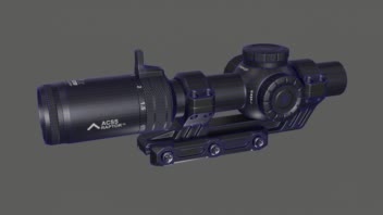 مدلسازی و تکسچر Scope اسلحه Game-Ready