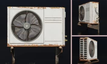 Realistic Rusted Air Cooler – Game & Film Ready 3D Asset