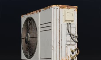 Realistic Rusted Air Cooler – Game & Film Ready 3D Asset