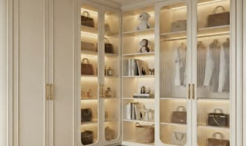 طراحی کلوزت (Walk‑in Closet) اتاق مستر /مدل‌سازی و رندر واقع‌گرایانه