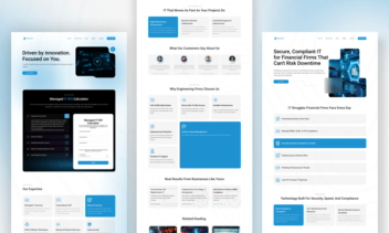 Modern IT Services Website Design