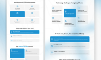 Modern IT Services Website Design