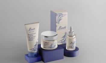 طراحی بسته بندی لوازم بهداشتی برای اتاق وی‌ای پی برند بنتی