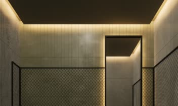 طراحی و رندر سرویس بهداشتی به سبک مدرن