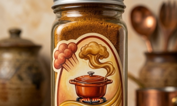 طراحی لیبل برند ادویه جهت ظرف ادویه
