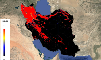 نقشه پوشش برف ایران سال ۲۰۲۲ و نمایش تغییرات