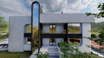طراحی نمای ویلا به سبک مینیمال