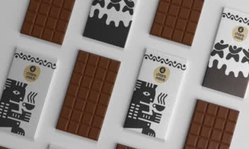 هویت بصری برند شکلات choko moto
