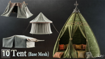 مدلسازی چادر قدیمی با مارولوس دیزاینر  (Model's Medieval Tent-Base Mesh)