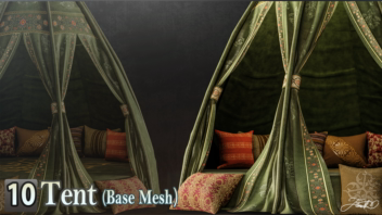 مدلسازی چادر قدیمی با مارولوس دیزاینر  (Model's Medieval Tent-Base Mesh)