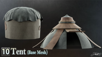 مدلسازی چادر قدیمی با مارولوس دیزاینر  (Model's Medieval Tent-Base Mesh)