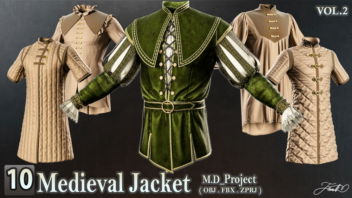 مدلسازی کت های قدیمی با مارولوس دیزاینر Model Medieval Jacket