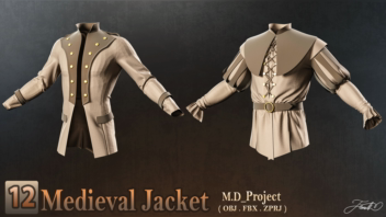 مدلسازی کت های قدیمی با مارولوس دیزاینر Model Medieval Jacket