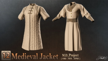 مدلسازی کت های قدیمی با مارولوس دیزاینر Model Medieval Jacket