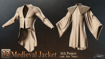 مدلسازی کت های قدیمی با مارولوس دیزاینر Model Medieval Jacket