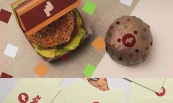 طراحی هویت بصری فست فودی pixbite