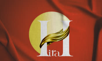 لگوی پرده سرا هیرا با حرف H و پارچه