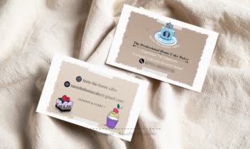 طراحی کارت ویزیت کیک و شرینی خانگی