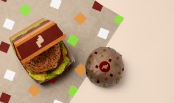 طراحی هویت بصری فست فودی pixbite