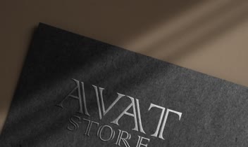 طراحی لوگوتایپ اختصاصی فروشگاه پرده‌سرا «آوات»
