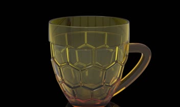مدلسازی و رندرینگ یک ماگ با الگوی هندسی چندضلعی (Polygon Pattern Cup)