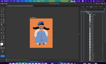 کاراکتر طراحی شده در illustrator