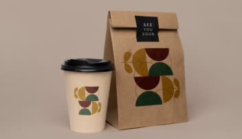 طراحی هویت بصری برای فرهنگسرا و کافه "اکتبر"