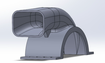 طراحی قسمتی از کانال جریان هوا در SolidWorks