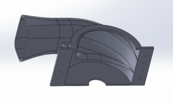 طراحی قسمتی از کانال جریان هوا در SolidWorks