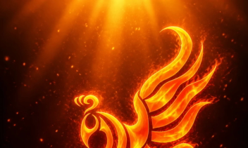 لوگو و بنر طرح "flame" قبیله ققنوس