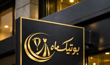 طراحی لوگو برای بوتیک وتابلو بوتیک بابرند ماه