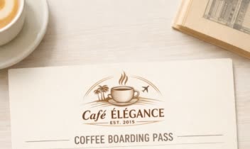 طراحی خلاقانه کارت ومنوی کافی شاپCafe Elgance