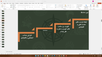 نمونه پاورپوینت ارائه شده در زمینه محیط زیست و توسعه پایدار