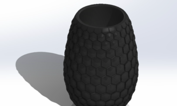 مدلسازی جا مدادی با طرح مشبک در نرم افزار Solidworks