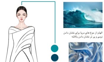 طراحی لباس زنانه با استفاده از منبع الهام