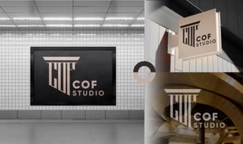 طراحی لوگوی مجموعه‌ COF Studio ( طراحی دکوراسیون داخلی)