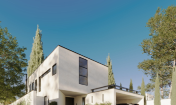 طراحی نمای مینیمیال ویلای مدرن