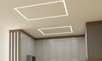 طراحی کابینت سبک نئوکلاسیک با نور پردازی و کناف