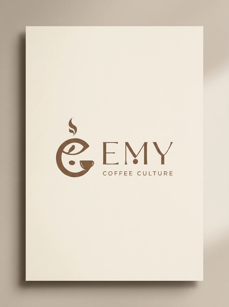 طراحی لوگو کافه امی EMY کیاشهر