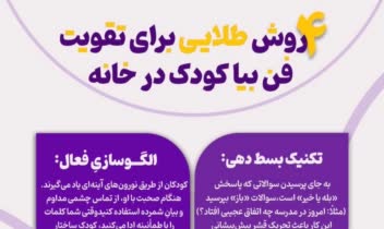 اینفوگرافی۴ روش تقویت فن بیان کودک