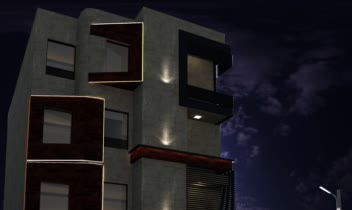طراحی نمای ساختمان و نورپردازی در شب 3D S Max .Vray