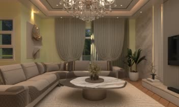 مدلسازی و طراحی داخلی و رندر  واحد 120 متری