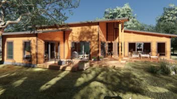 ویلای ۳۰۰ متری مدرن چوبی ساحلی