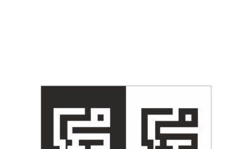 طراحی اسم معصومه حسینی با خط کوفی در کادر مستطیلی