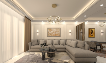 بازسازی نشیمن و آشپزخانه واحد مسکونی
