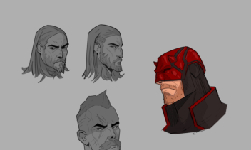 Many Faces and sketches & cyberpunk